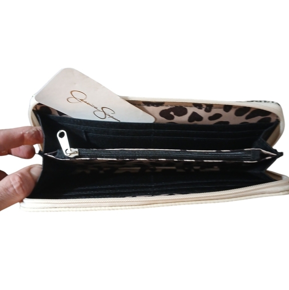 NEW Jessica Simpson Purple and Snakeskin Leather Wallets Wristlets - Picture 10 of 13